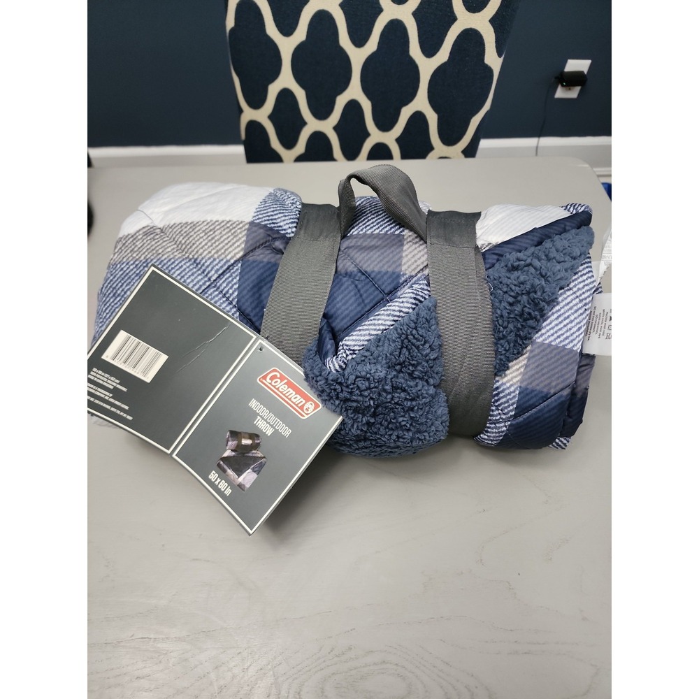 Coleman indoor/outdoor throw blue